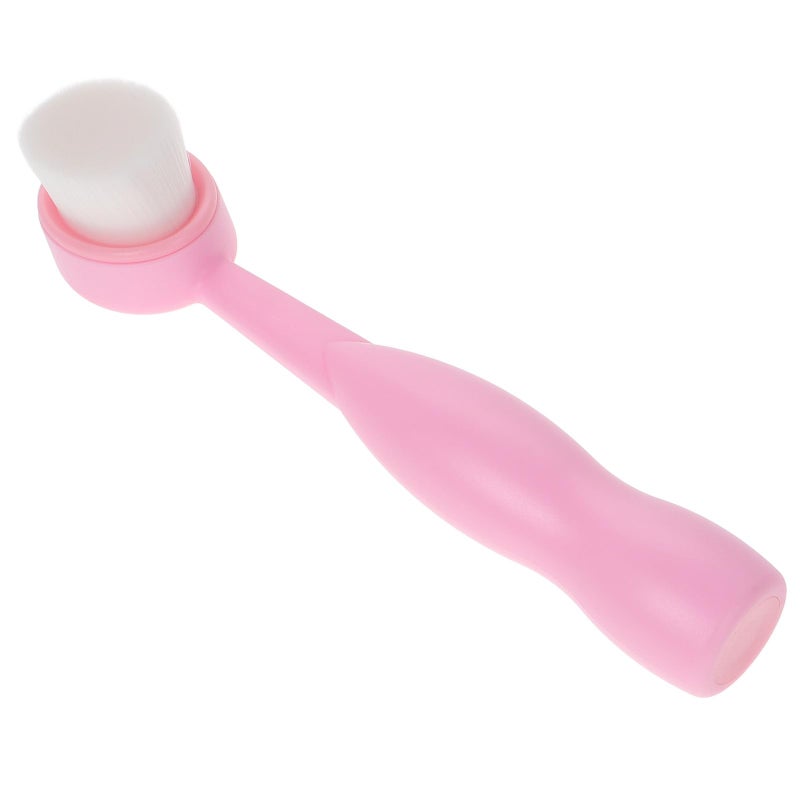 Pink Handle Manual Facial Cleansing Brush Deep Cleaning Face Wash Pad for Daily Skin Care - Image 2
