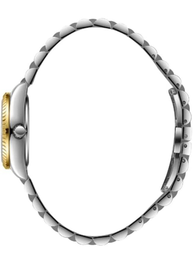 لي كوبر ساعة لي كوبر نسائية بحركة - وعرض التاريخ وسوار معدني، لون شامبين - Image 3