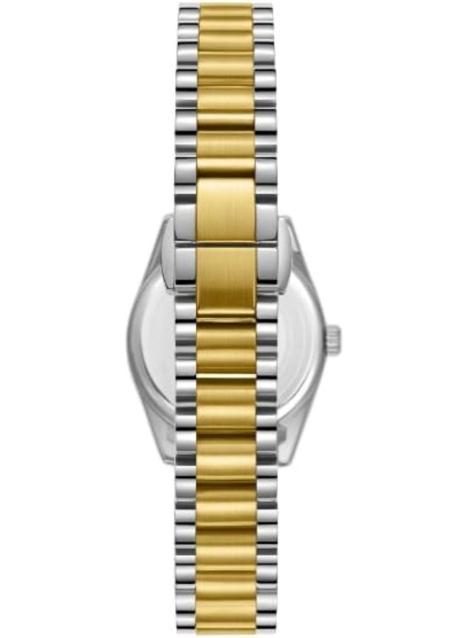 لي كوبر ساعة لي كوبر نسائية بحركة - وعرض التاريخ وسوار معدني، لون شامبين - Image 4