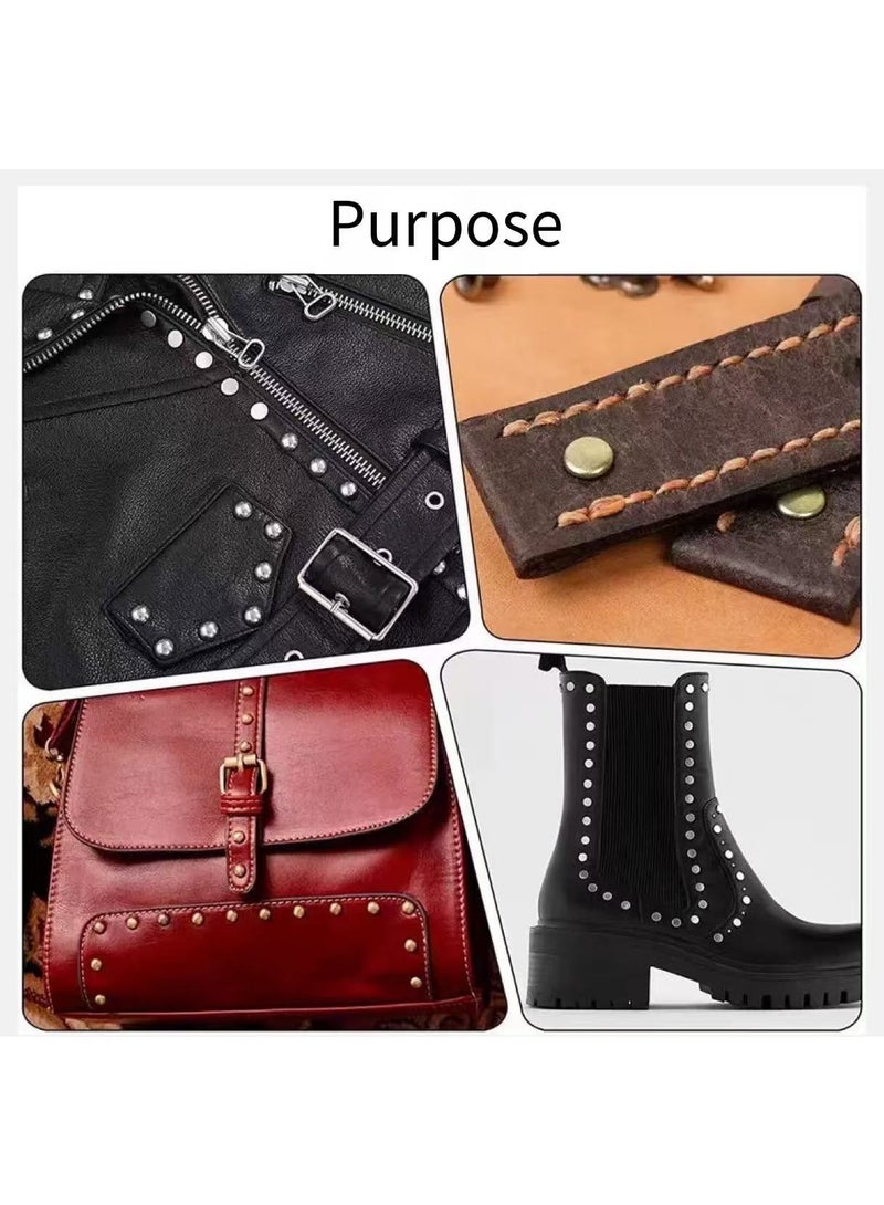 240 Sets Of Double-Sided Metal Rivets In 3 Colors And 2 Sizes With Punch And Installation Tool Box - Image 4