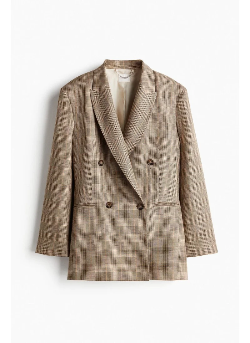 اتش اند ام Linen-blend blazer