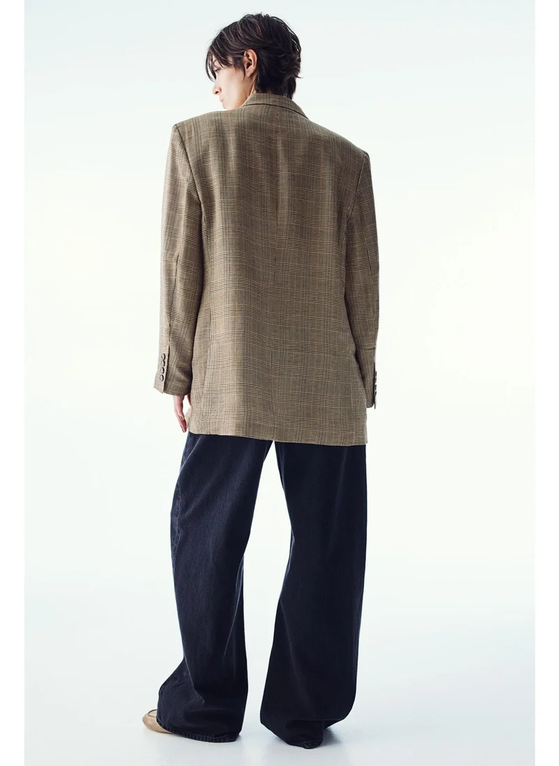 اتش اند ام Linen-blend blazer