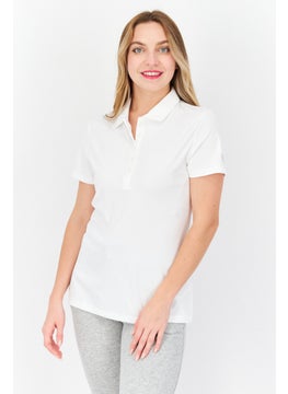 PUMA Women Sportswear Fit Short Sleeve Outdoor Polo Shirt, White  - Image 1