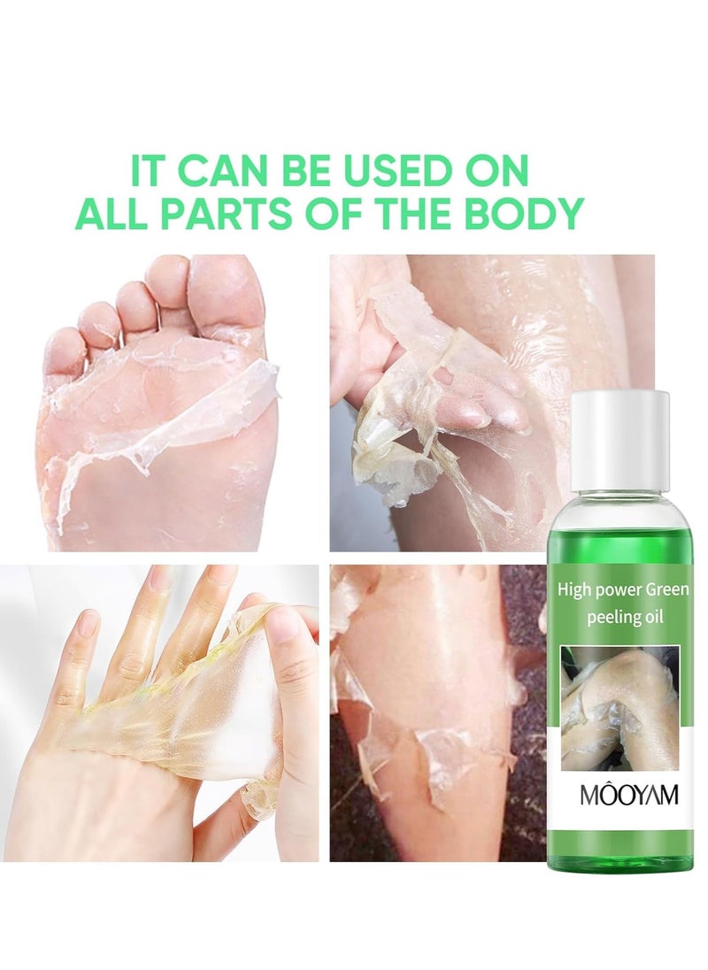 MOOYAM Peeling Oil for Dark Skin, Green Extra Strength Exfoliating Body Peeling Oil, Chemical Peel Solution for Hands and Feet, Effective Exfoliation for Smooth and Radiant Skin  - Image 3