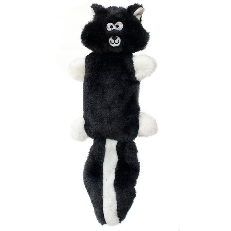 ZippyPaws - Zingy No Stuffing Durable Squeaky Plush Dog Toy - Skunk - Image 5