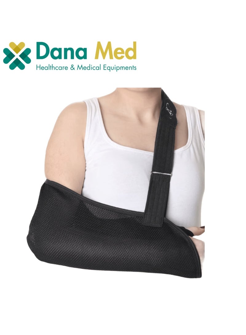 "Arm sling for wrist, elbow, and shoulder injuries; available for both women and men." - Image 1