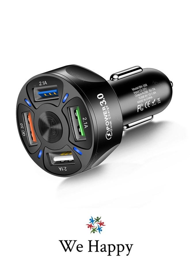 We Happy 4 Ports USB Car Charger For Fast Charging Travel Tool  - Image 1