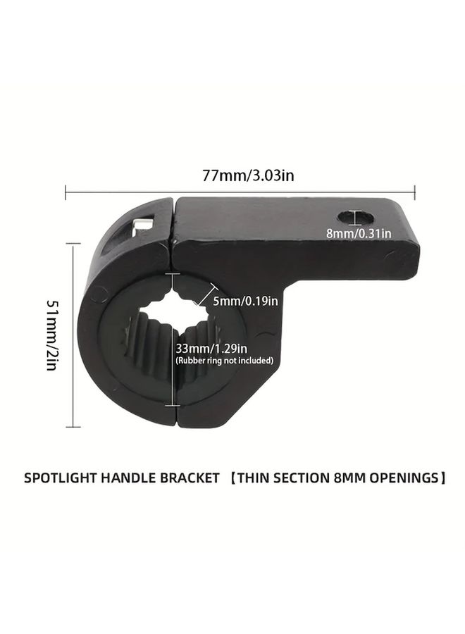 2pcs 8mm Aluminum Alloy Auxiliary Light Mounting Bracket Non Slip For Car Motorcycle - Image 3