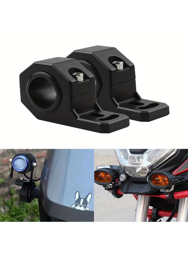 2pcs 8mm Aluminum Alloy Auxiliary Light Mounting Bracket Non Slip For Car Motorcycle - Image 1
