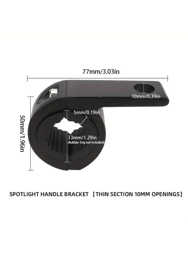 2pcs 8mm Aluminum Alloy Auxiliary Light Mounting Bracket Non Slip For Car Motorcycle - Image 4