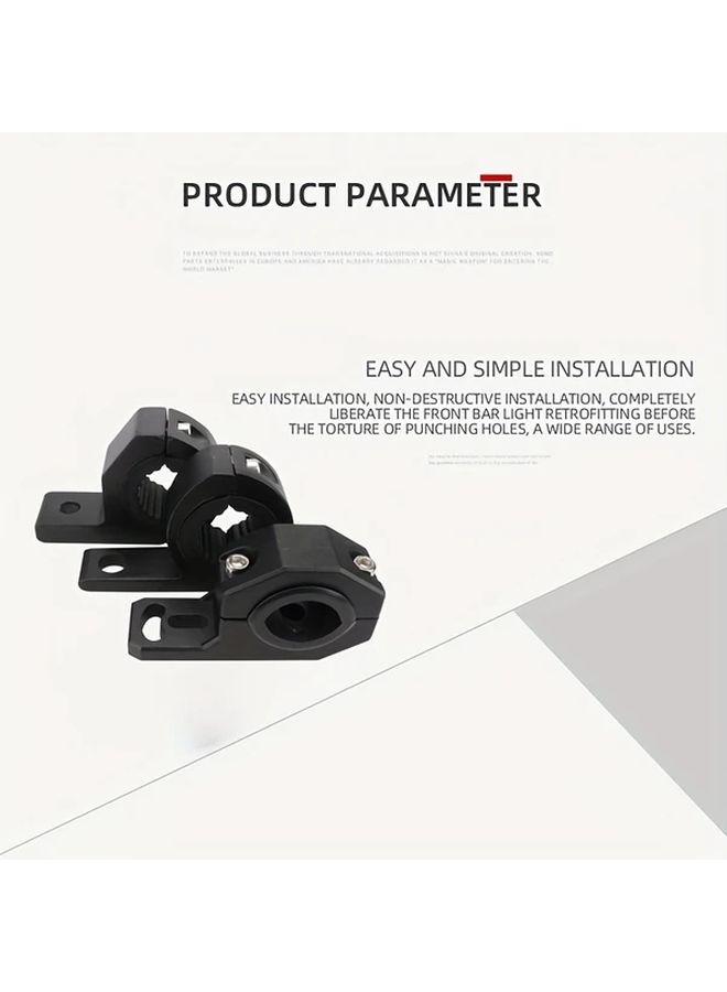 2pcs 8mm Aluminum Alloy Auxiliary Light Mounting Bracket Non Slip For Car Motorcycle - Image 5