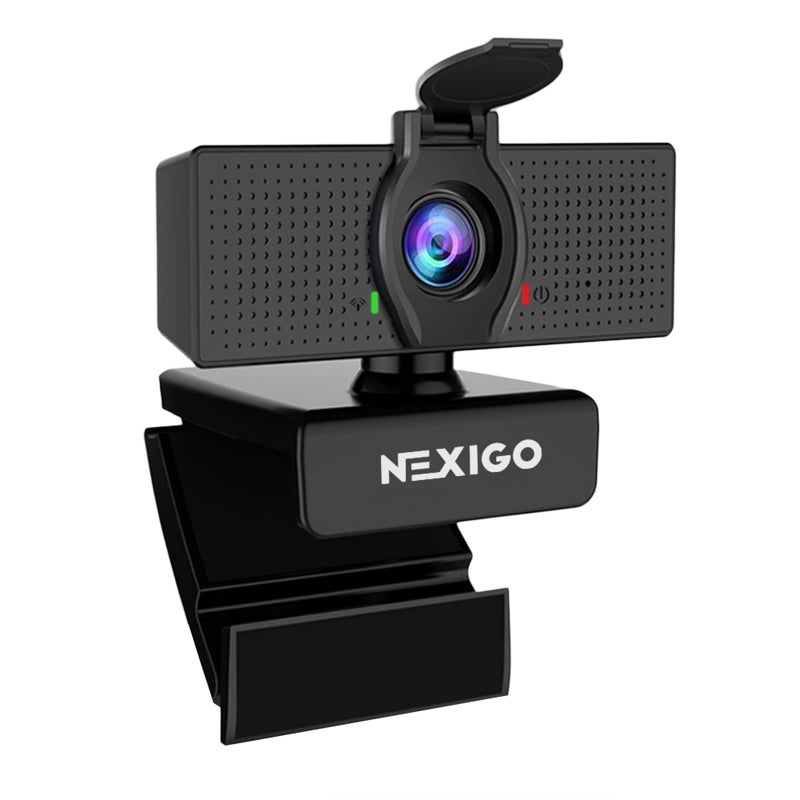 NEXIGO كاميرا ويب NexiGo N60 بدقة 1080P مع ميكروفون، تحكم بالبرمجيات وغطاء خصوصية، كاميرا ويب USB HD للكمبيوتر، توصيل وتشغيل، للاستخدام مع Zoom/Skype/Teams، المؤتمرات والمكالمات الفيديوية - Image 1