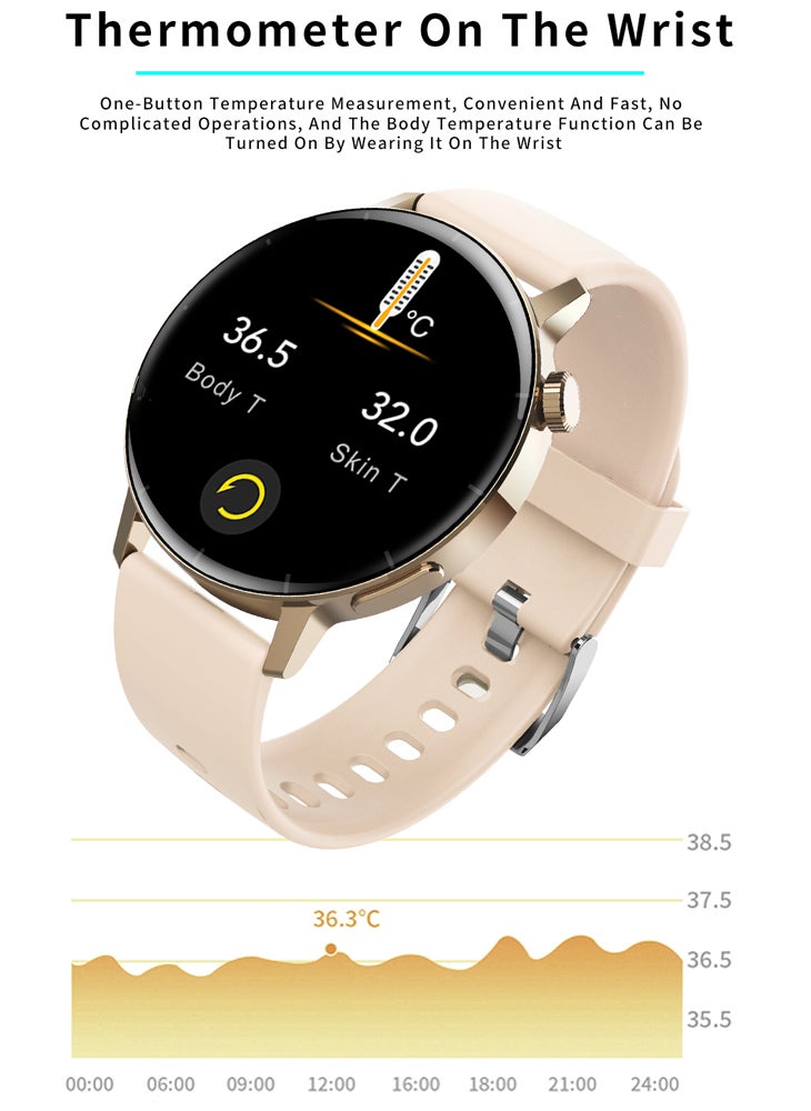 تشوميل ساعة ذكية F22R 1.35 غير جراحية لسكر الدم سيري اتصال صوتي 50 وضعًا رياضيًا متعددًا - Image 5