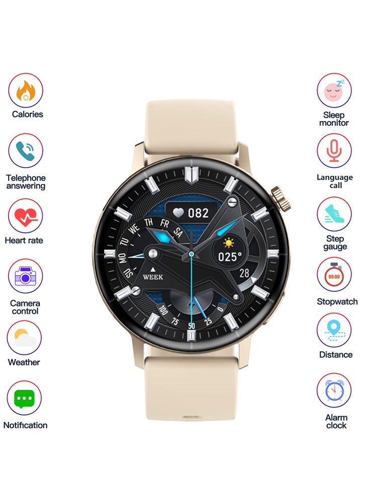 تشوميل ساعة ذكية F22R 1.35 غير جراحية لسكر الدم سيري اتصال صوتي 50 وضعًا رياضيًا متعددًا - Image 3