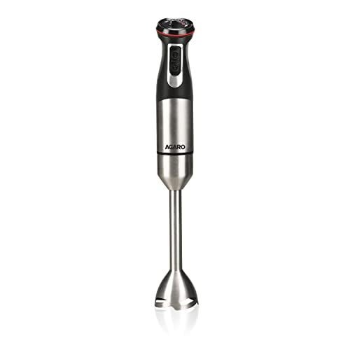 AGARO Grand 1000 Watts Hand Blender with 2 Variable Speed Modes & Speed Regulator, Stainless Steel Blades (Black) - Image 1