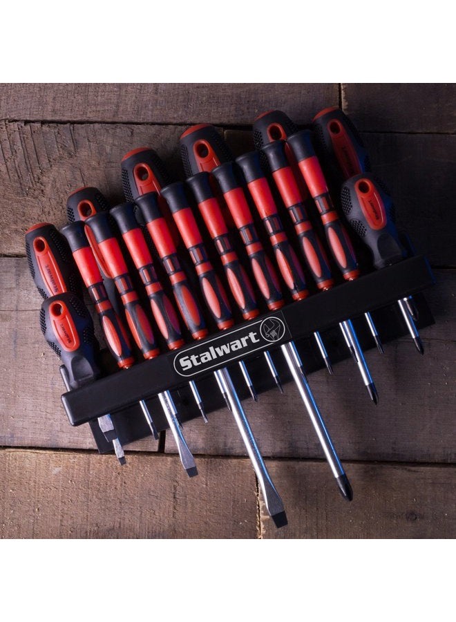 Stalwart 75-Ht4088 18 Piece Screwdriver Set With Wall Mount And Magnetic Tips- Precision Kit Including Flatheads, Phillips, And Torx Screwdrivers By - Image 4