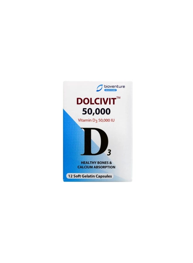 DOLCIVIT 50,000 12S softgel- vitamin d3 50,000iu capsules