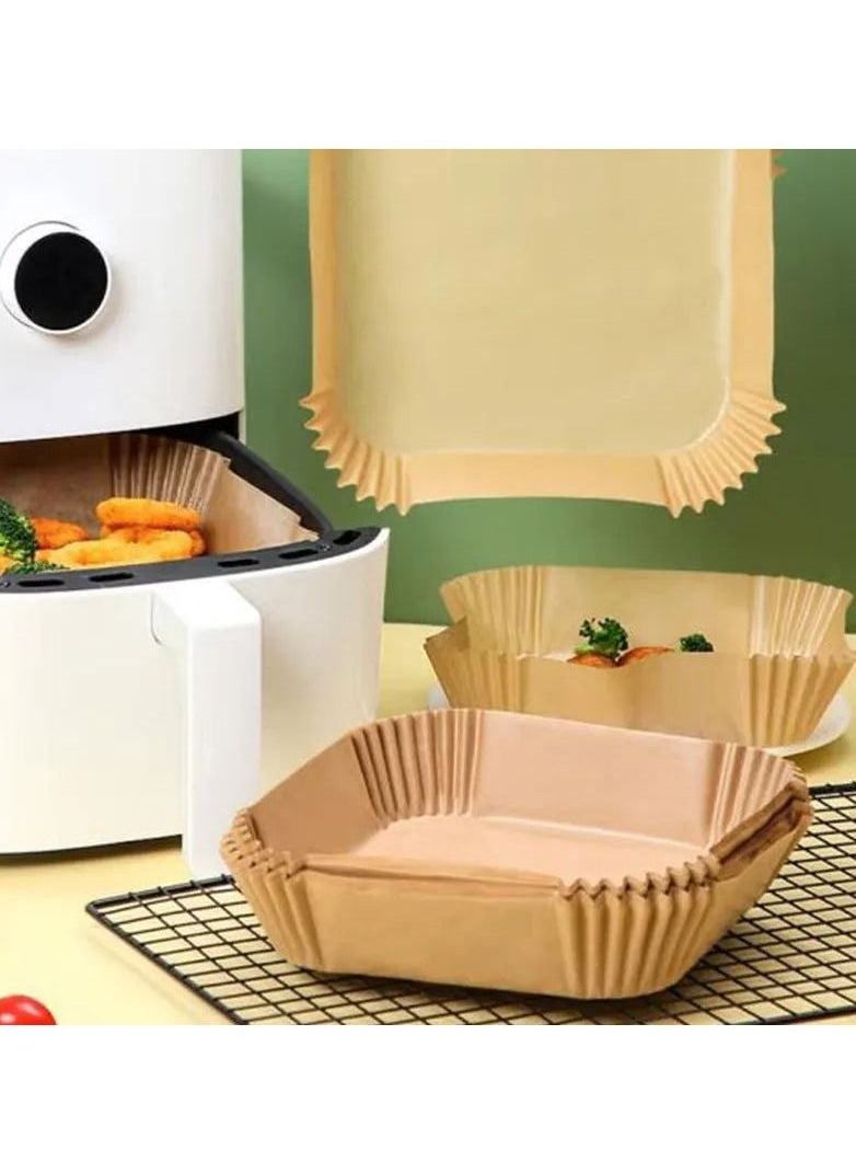 Generic - A packet of 100 pieces of square air fryer paper large size 20 cm - Image 1