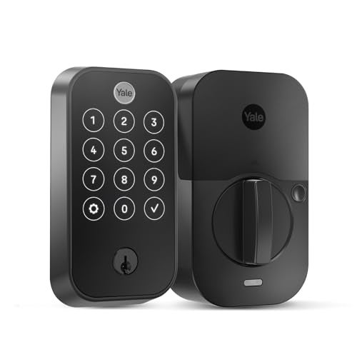 Yale Security Lock 2 Touch, Black Biometric Fingerprint Door Lock with Keypad, Unlock with Your Code or Your Fingerprint (No Wi-Fi), YRD420-F-BLE-BSP - Image 1