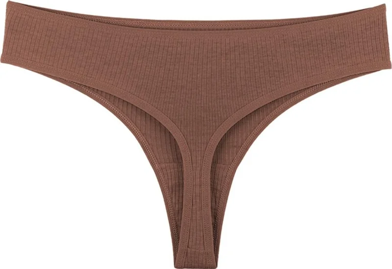 سينسو Women's Ribbed Brazilian Thong 7 Pack Set