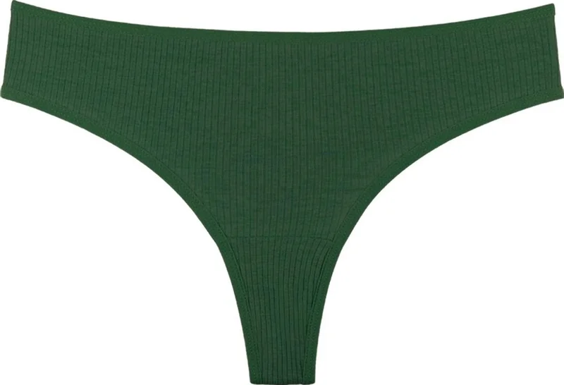 سينسو Women's Ribbed Brazilian Thong 7 Pack Set
