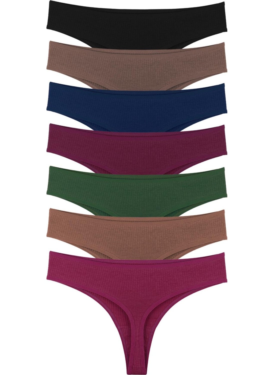 Women's Ribbed Brazilian Thong 7 Pack Set - pzsku/Z9F28EDE9B7AE4F411A29Z/45/_/1728059655/11385e42-33cf-43fb-a59c-9c43f52deced