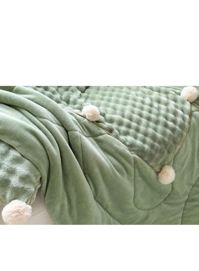 Wool Ball Style Pillow And Blanket Can Be Used For Both Car And Sofa Cushions, Suitable For Travel, Airplanes, Trains, Beds, Offices, And Rest  - Image 2