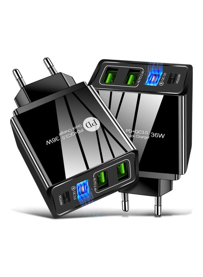 Halamodo شاحن جداري USB، وحدة شحن سريع بثلاثة منافذ مع تحكم ذكي في درجة الحرارة، شاحن هاتف عالمي متوافق مع جميع الهواتف الذكية - Image 5
