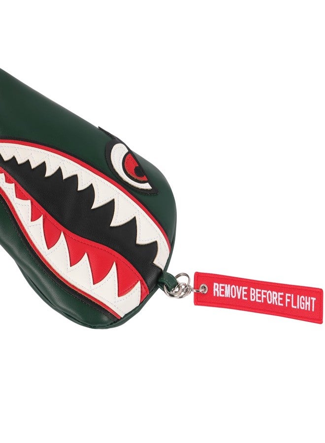 SHABIER New Flying Tiger Warshark Golf Driver Headcover for Taylormade M3 M4 M5 M6 SIM Golf Club Available for Driver Size Wood Size Rescue Size (Green Driver Cover) - Image 3