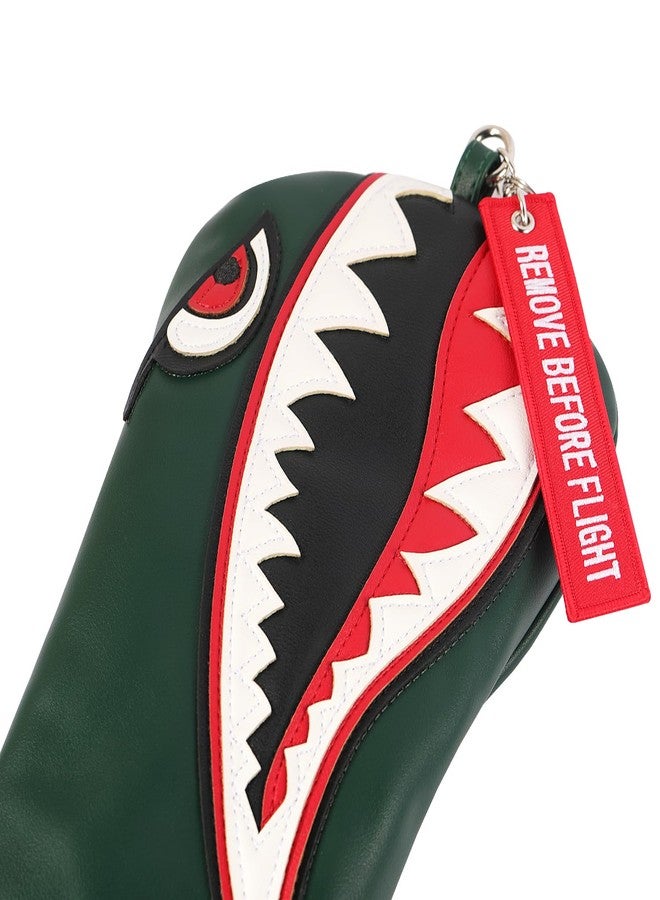 SHABIER New Flying Tiger Warshark Golf Driver Headcover for Taylormade M3 M4 M5 M6 SIM Golf Club Available for Driver Size Wood Size Rescue Size (Green Driver Cover) - Image 2