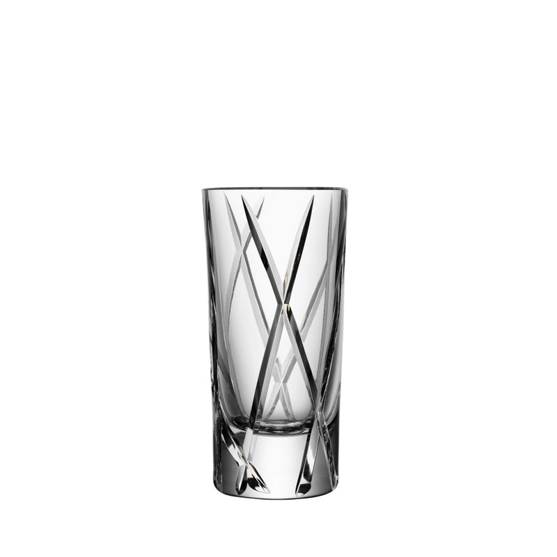 Orrefors Orrefors City Shot Glasses with Heavy Base (Set of 2) - 1.7 Fl. Oz., Asymmetric Design - Crystal, Glassware for Spirits & Shots, Serving Tequila, Vodka, Whiskey, Dishwasher Safe  - Image 1