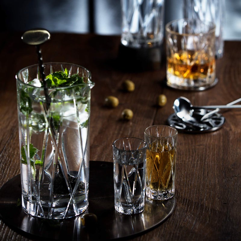 Orrefors Orrefors City Shot Glasses with Heavy Base (Set of 2) - 1.7 Fl. Oz., Asymmetric Design - Crystal, Glassware for Spirits & Shots, Serving Tequila, Vodka, Whiskey, Dishwasher Safe  - Image 3
