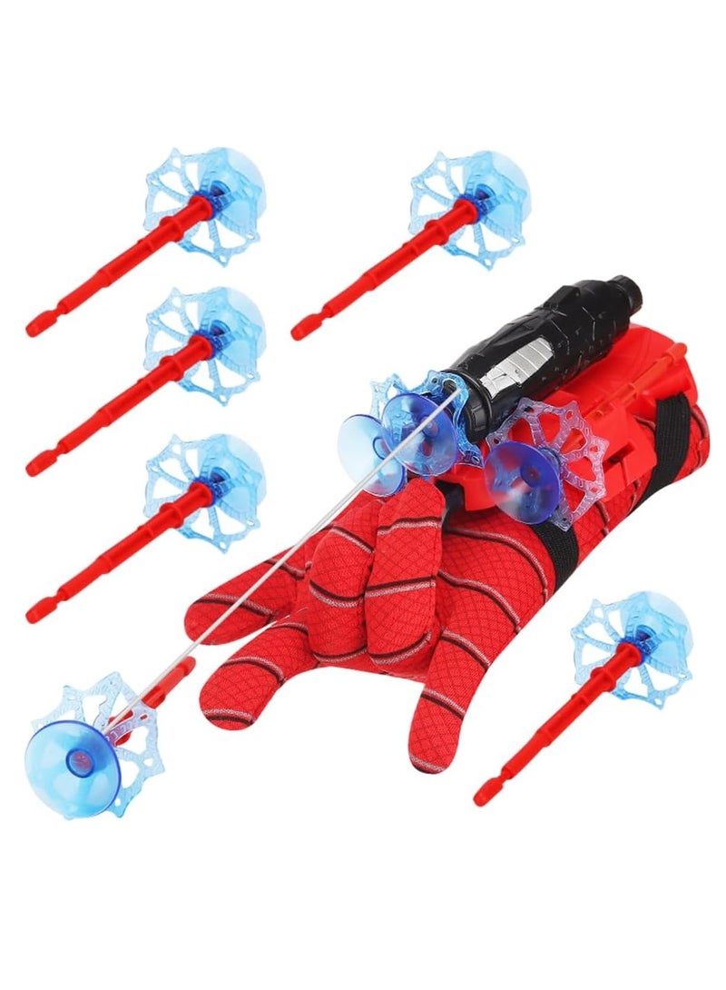 Spider Web Launcher Glove Toy for Kids, Spider Hero Gloves, Launcher Toy, Wrist Play Set, Glove Launcher for Dress Up, Plastic, Red - Image 1