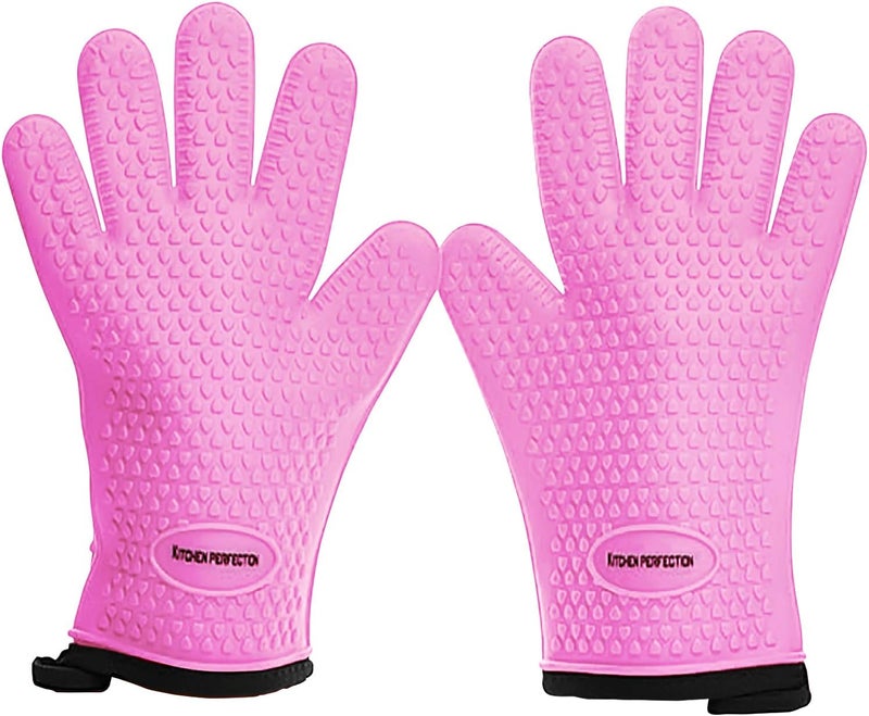 Kitchen perfection Silicone Smoker Oven Gloves -Extreme Heat Resistant BBQ Gloves-Handle Hot Food Right on Your Grill Fryer & Pit|Waterproof Grilling Cooking Baking Mitts|Superior Value Set+3 Bonuses - Image 1