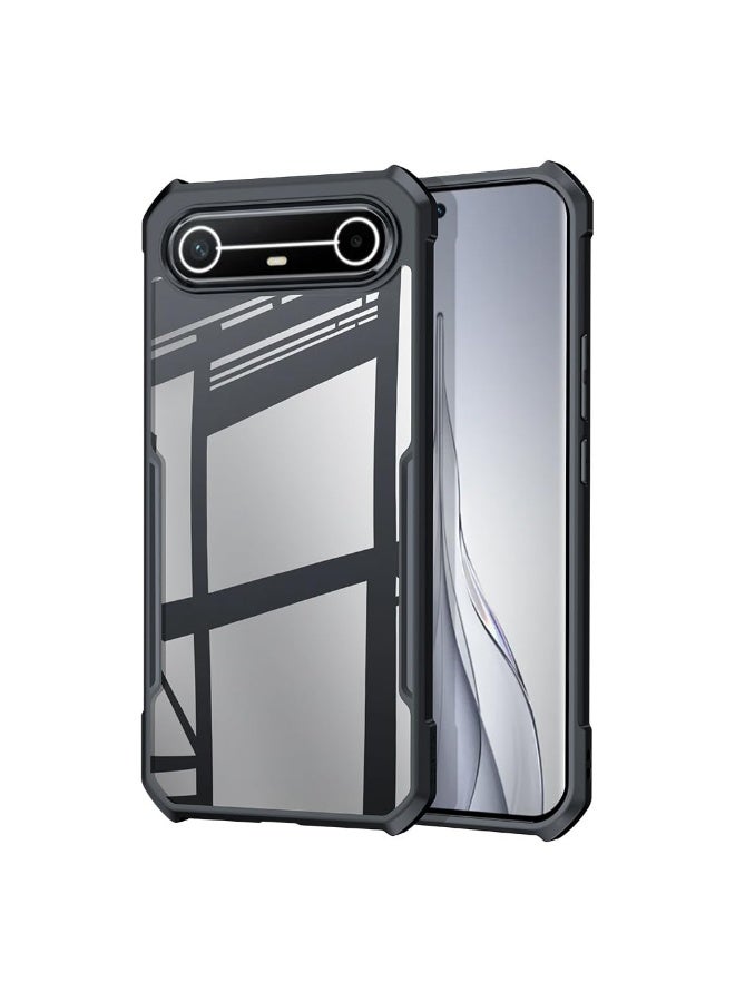 عام متوافق مع غلاف تكنو سبارك سليم 4G، TPU ناعم + PC صلب مقاوم للسقوط، غلاف خلفي شفاف مع وسائد هوائية في الزوايا الأربع وحماية شاملة للعدسة. - Image 1