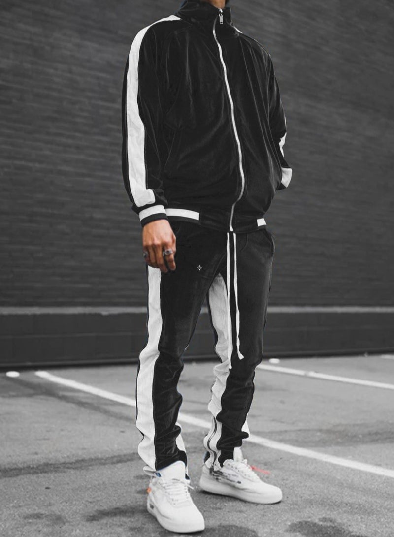 KUYING Men's Loose Sportswear And Sports Pants Two-Piece Set  - Image 1