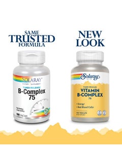 Solaray Vitamin Bcomplex 75Mg ; Twostage Timedrelease For Extended Availability ; Support For Hair Skin Nails Nerves Immune Function ; 100 Ct  - Image 4