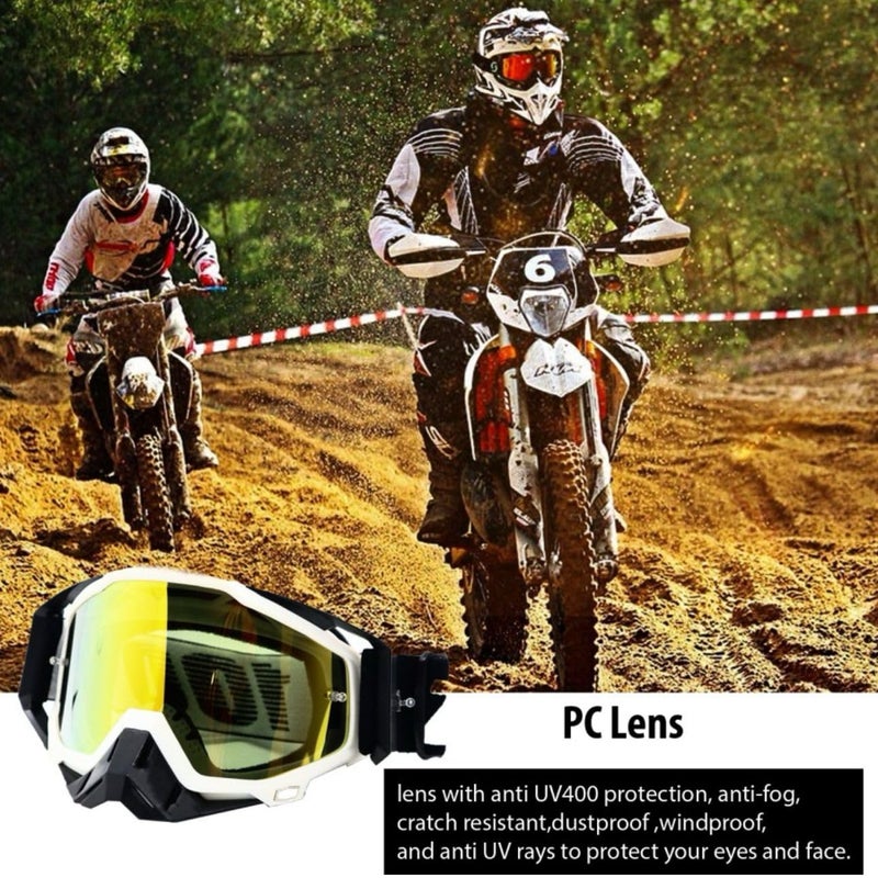 Lista Motorcycle Racing MTB Sports Goggles Moto Atv Dirt Bike Motocross Windproof Glasses snow boarding (white) - Image 2