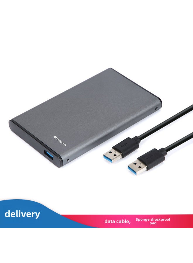 صندوق القرص الصلب المعدني مناسب للقرص الصلب الميكانيكي ذو الحالة الصلبة SSD مقاس 2.5 بوصة USB3.0 عالي السرعة صندوق القرص الصلب المحمول الخارجي - اللون: U25K30-رمادي - Image 1