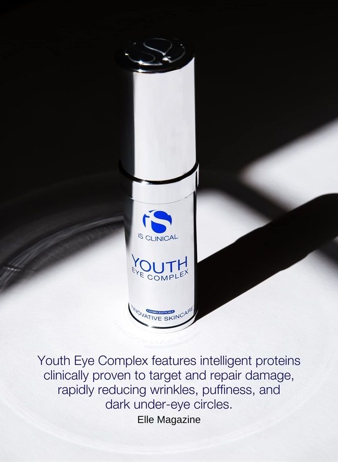 iS CLINICAL كريم تحت العين المعقد للشباب، مضاد للشيخوخة ومشرق، يقلل من الانتفاخ، كريم مرطب ومشدود للعين - Image 5