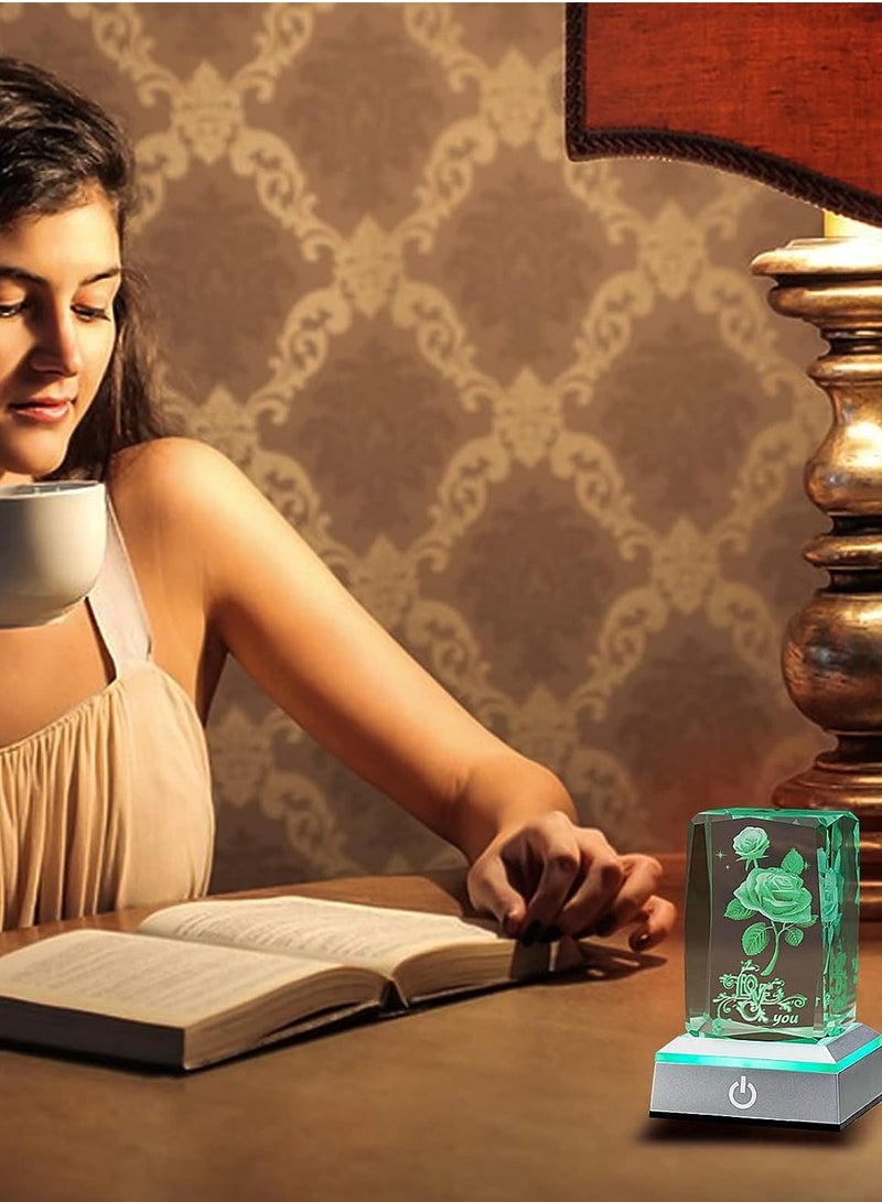 RARELY زهرة اصطناعية ملونة هدية LED ضوء إلى الأبد هدايا عيد ميلاد للنساء من الجدة والزوجة والأخت - Image 3