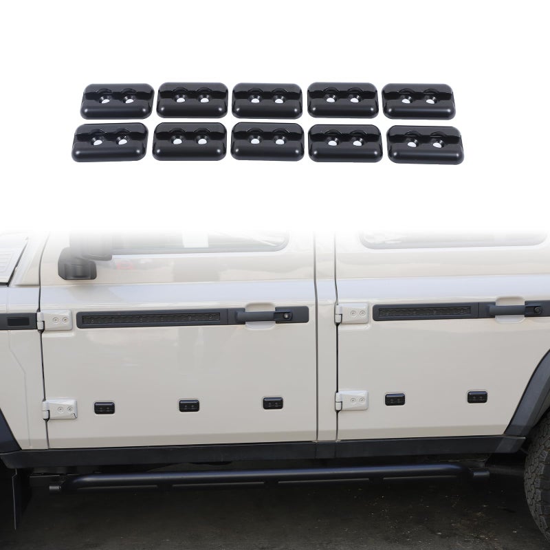 Tumukiw for INEOS Grenadier Accessories Car Exterior Door Panel Expansion Base Trim Replacement Compatible with INEOS Grenadier 20202024 Car Door Under Holder 10PCS Matte Black