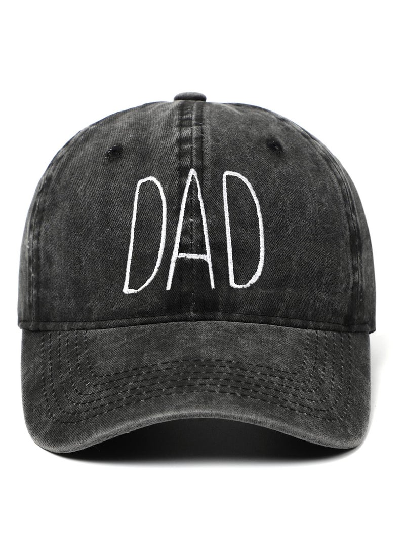 موردلي قبعة بيسبول DAD MOM مطرزة من القطن بمقاس قابل للتعديل قبعة سادة قبعة بيسبول مغسولة عتيقة للرجال والنساء للأنشطة الخارجية في جميع المواسم - Image 1