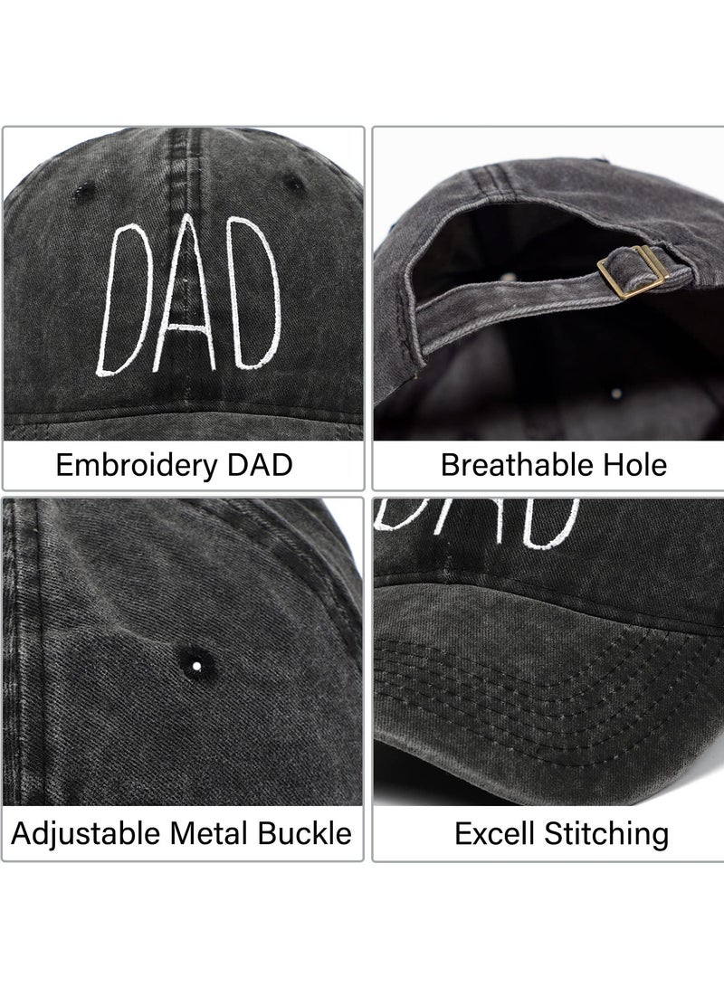 موردلي قبعة بيسبول DAD MOM مطرزة من القطن بمقاس قابل للتعديل قبعة سادة قبعة بيسبول مغسولة عتيقة للرجال والنساء للأنشطة الخارجية في جميع المواسم - Image 5