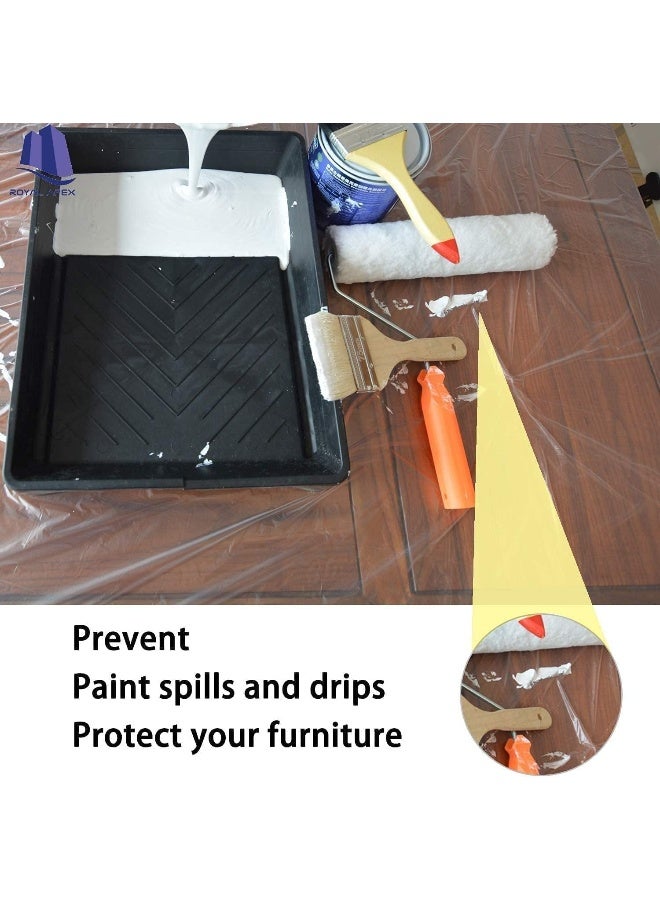 Biella Painters Polythene Sheet Plastic Drop Cloths Sheet, Waterproof Anti-dust Furniture Cover, Disposable Tarp for Painting for Couch Cover and Furniture Cover (200G x 8 Meter) - Image 4