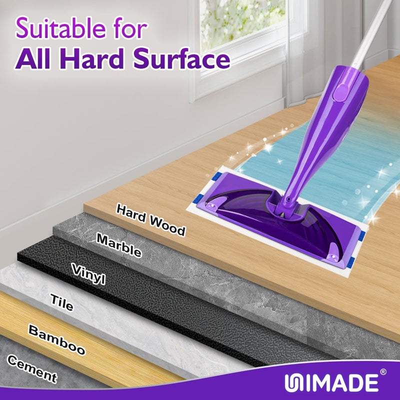 UNIMADE 100 Count Mop Pad Refill Compatible with Swiffer WetJet, Disposable Multi-Layers Mopping Pads for All Hard Surface, Especially Hardwood Floor, Super Absorbent Spray Mopping Pad Refills - Image 5