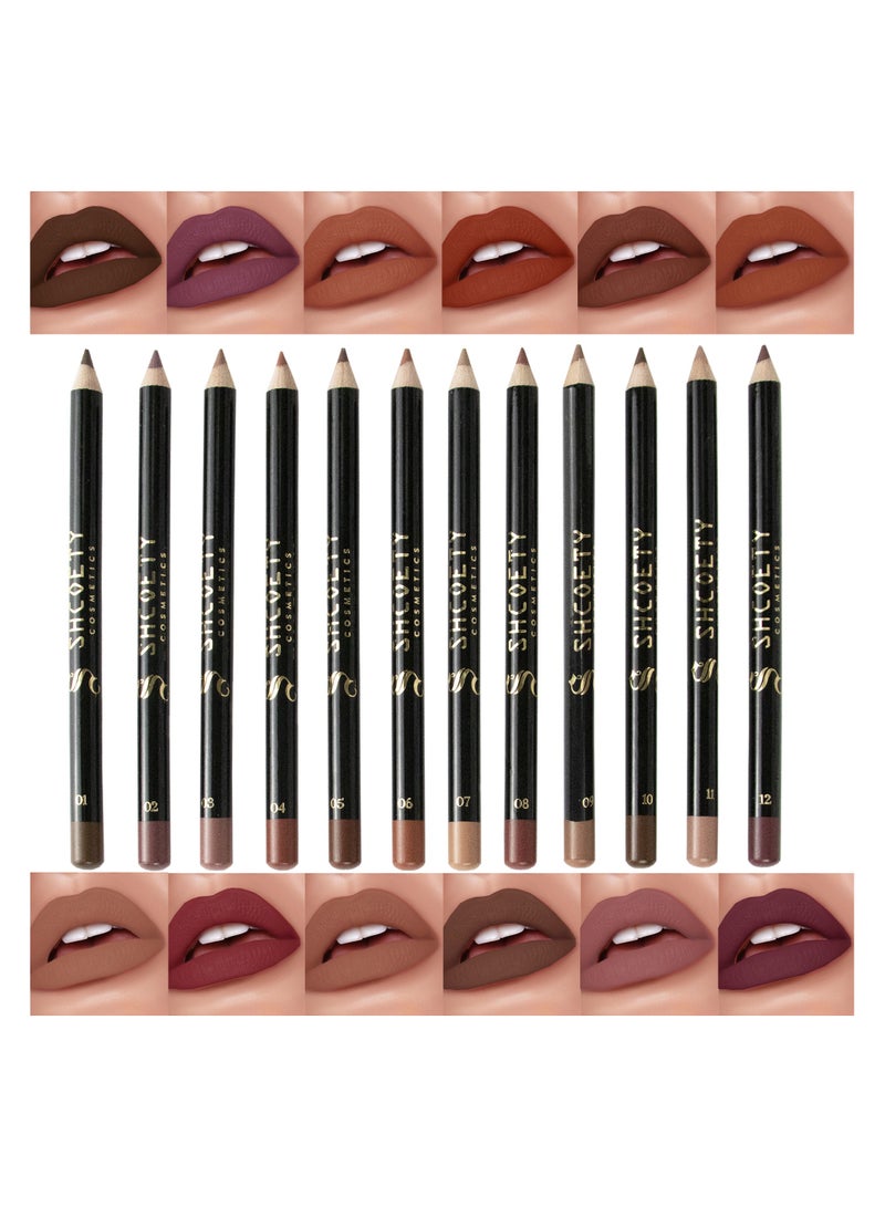 SHCOETY 12 Pieces Lip Liner Pencil Long Lasting - Image 5