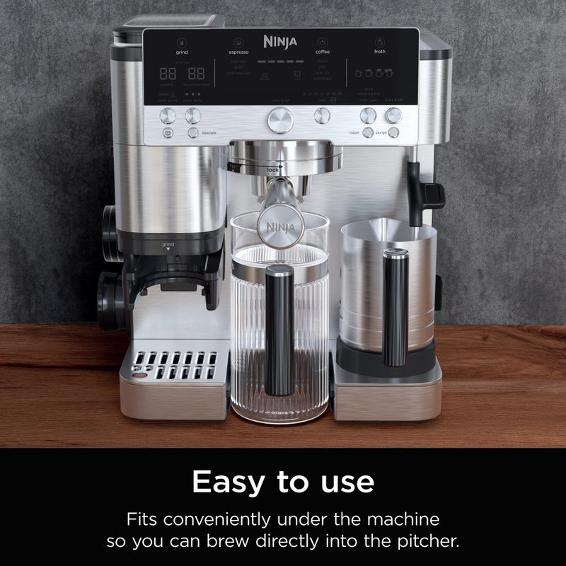 Ninja Luxe CafÃ© 28 oz. Shareable Pitcher, for Espresso and Coffee, Glass Carafe, Hot or Iced, Espresso Machine Accessories, XSKSHRBLEPTCHR - Image 3