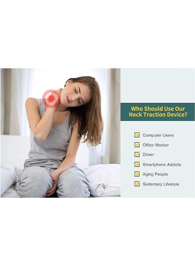 Urit Neck Stretcher Cervical Traction Device for Neck Pain Relief Portable Cervical Traction Over Door for Neck Decompression Neck Hammock for Home  - Image 3