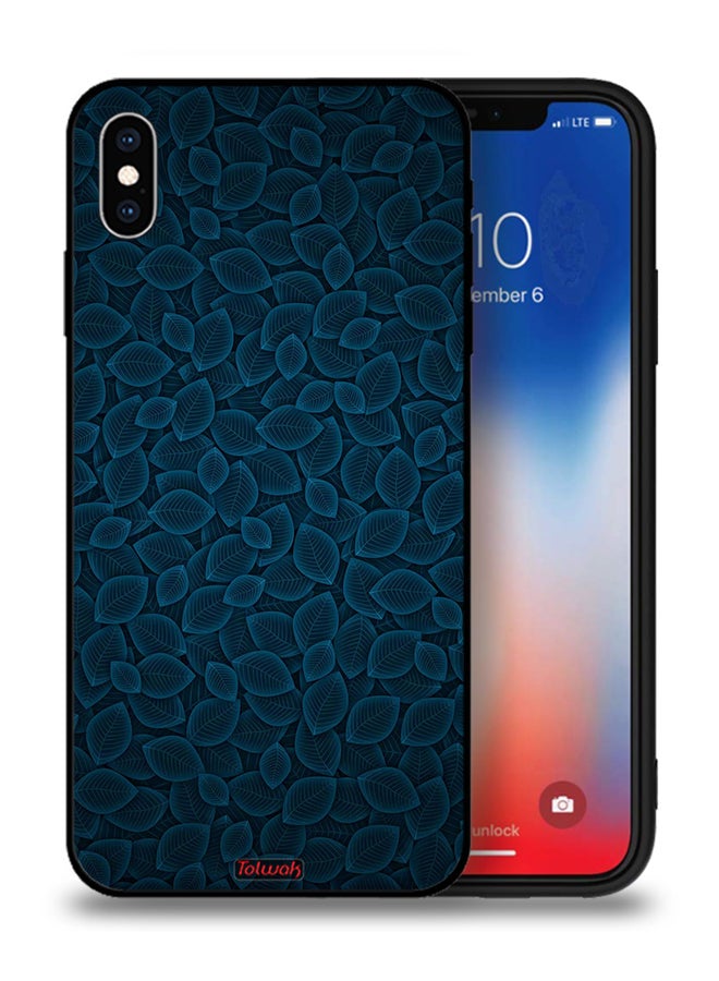 Tolwak Apple iPhone XS Max Protective Case Digital Art Leaves Pattern - Image 1